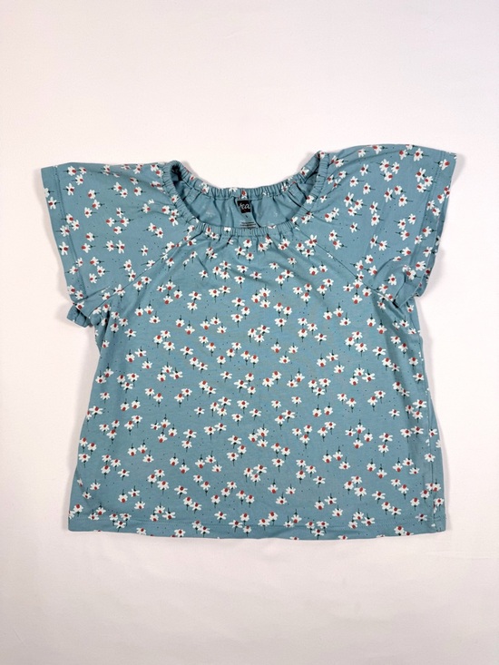 Tea Collection Other - TEA Girls Floral Print Flutter Sleeve Top Size 5 Cottagecore Daisy Garden